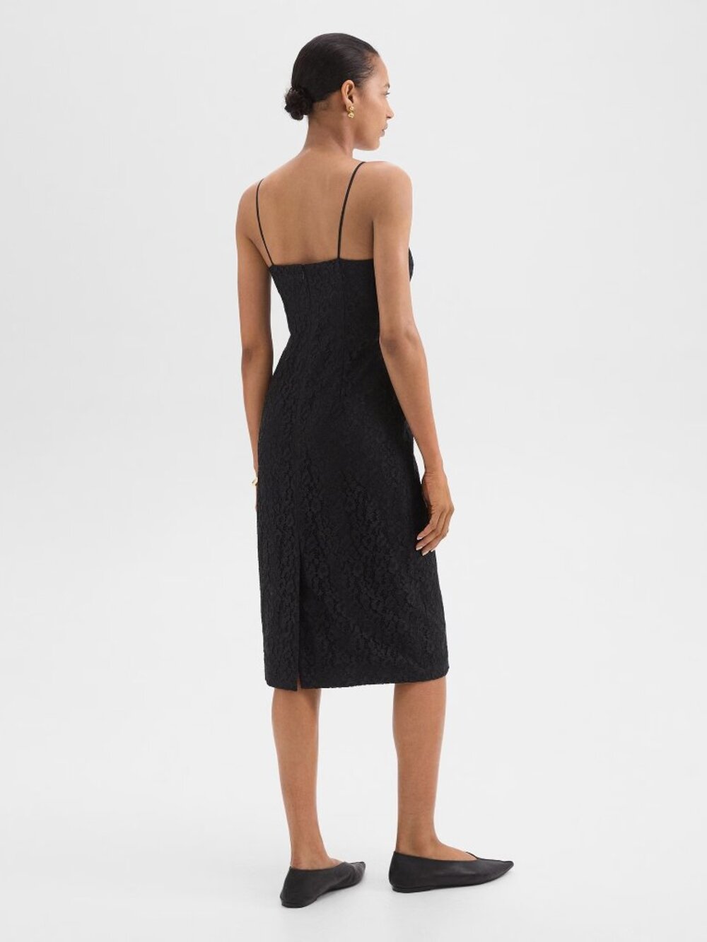 NWT Theory Leopard Lace Luxury Slip Dress - Black - Size 2 - MSRP $425 - Picture 5 of 7